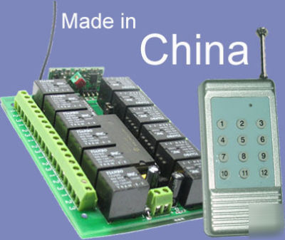 Wireless switch 12CH 6MOMENTARY&6TOGGLE remote&receiver