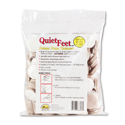 Self-adhve noise reducrs 1-1/4 dia. felt beige 100/pack