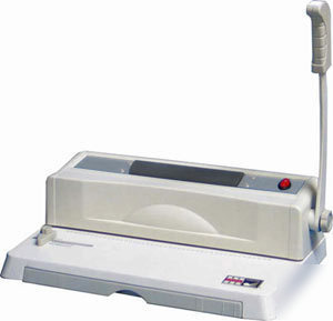 Spiral coil binding machine with electric inserter