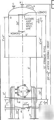 2500 gallon asme 115 psig aboveground pressure vessel 