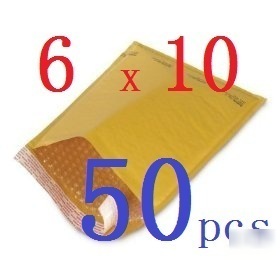 50PCS 6X10 self-seal kraft bubble mailer envelopes