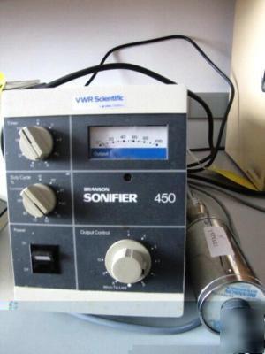 Branson 450 sonifier cell disruptor with 102 converter