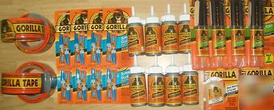 Gorilla glue & tape *18 various glues *4 tape* 4 epoxy