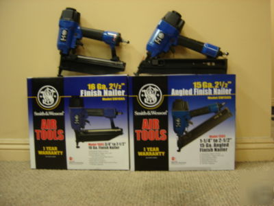 2 smith & wesson finish nailers - 2 nail gun set 
