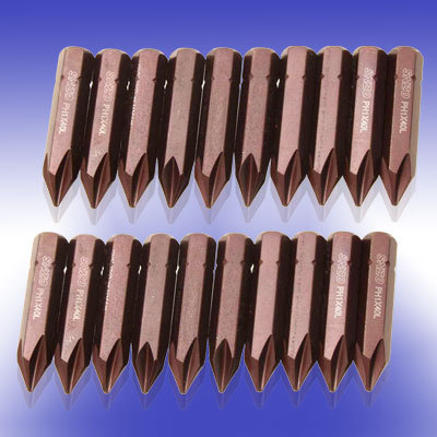 Alloy steel PH1 screwdriver drill bits 40MM 20 pieces