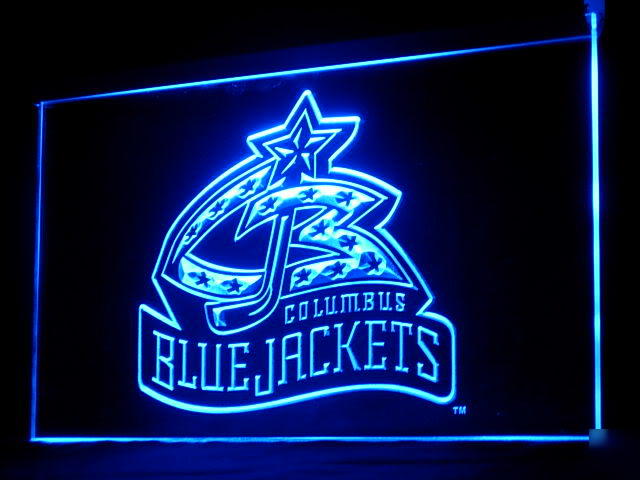 New J006B columbus blue jackets light sign 