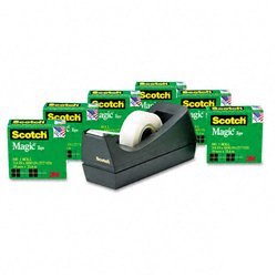 New magic tape value pack w/dispenser, 3/4