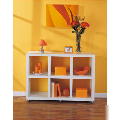 Oia dawn bookshelf in white