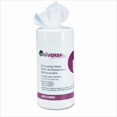 Universal products dry cleaning wipes, 5 x 10, 50/pack