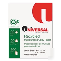 Universal recycled copymultiuse paper