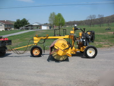 Mb 53MH 9' street sweeper broom towable sweepster nice 
