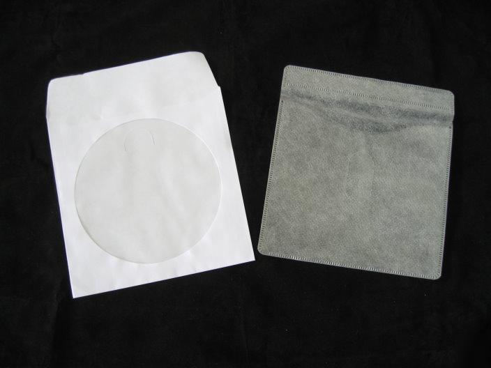 New 20+20 cd dvd plastic fiber sleeve and paper sleeve 