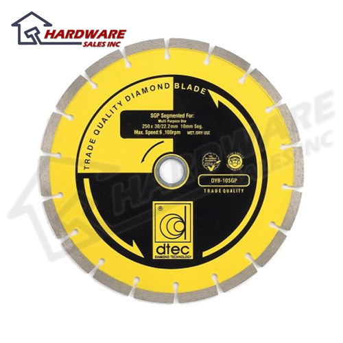 New d-tec dyb-10SGP 10IN diamond wet or dry blade 