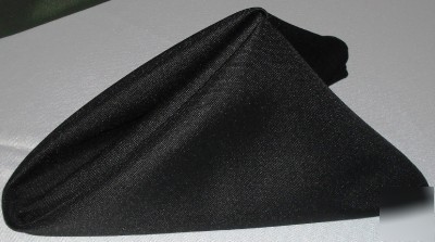 100 - 20 x 20 black linen napkins event wedding favors