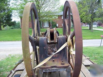 15 hp reid oil field hitt miss gas engine on skid