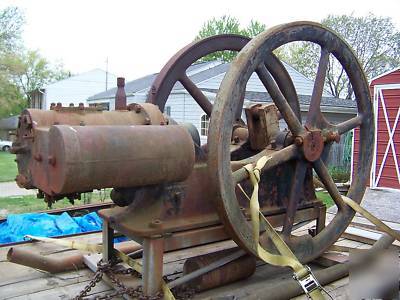 15 hp reid oil field hitt miss gas engine on skid