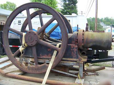 15 hp reid oil field hitt miss gas engine on skid