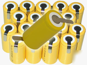  1800MAH nicd cells with tabs qty 20 sub-c batteries