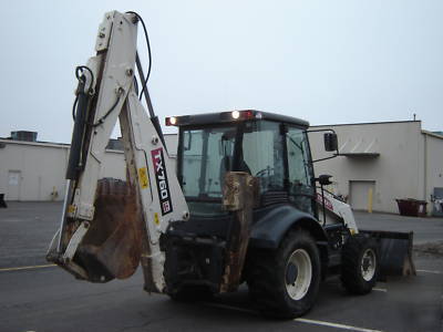 2004 terex TX760 backhoe extend-a-hoe 4X4 cab and heat