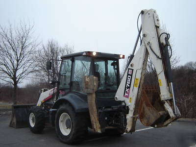 2004 terex TX760 backhoe extend-a-hoe 4X4 cab and heat