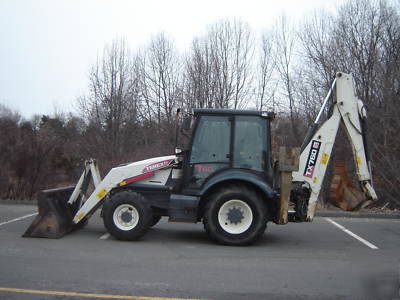 2004 terex TX760 backhoe extend-a-hoe 4X4 cab and heat