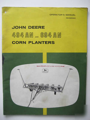 John deere 494 an / 694 an corn planters dealer copy