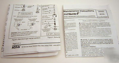 New asco valve 8262G090 24/dc 1/4 in nc 2W gen serv 