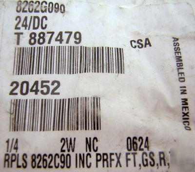 New asco valve 8262G090 24/dc 1/4 in nc 2W gen serv 