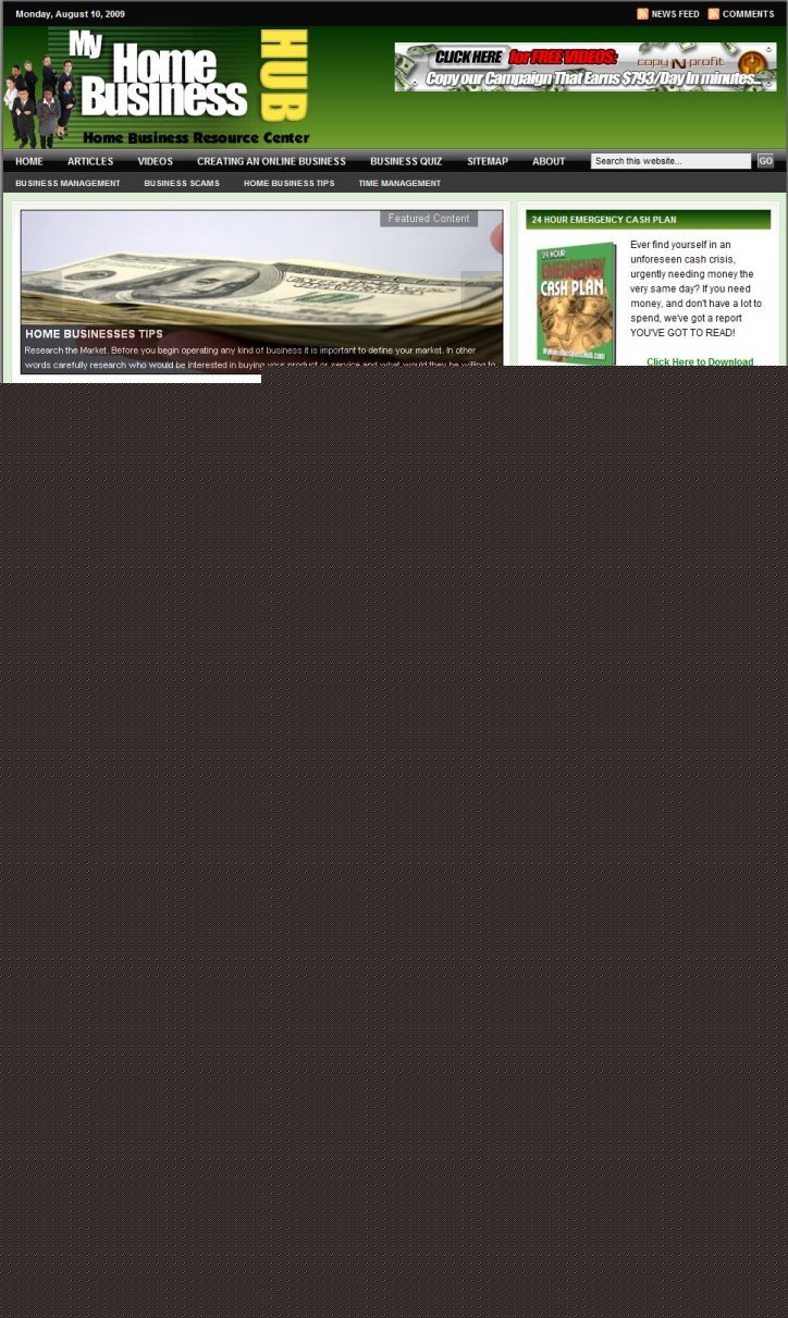 One of a kind business website with two products