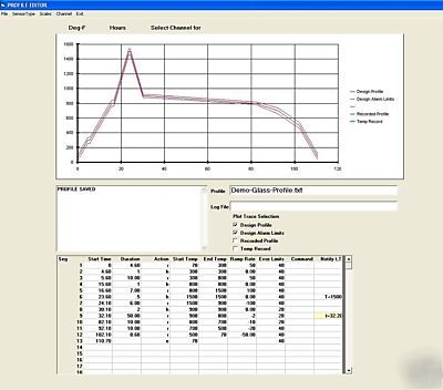 Ramp soak temperature controller kiln ramp pc software
