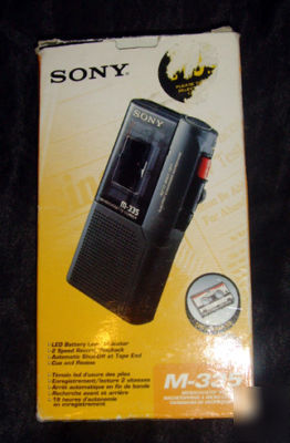 Sony m-335 micro cassette voice recorder dictaphone aso