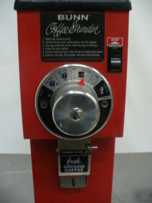 Used bunn retail red coffee grinder model G1 red n/r