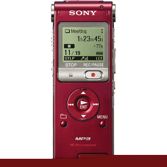 Sony icd-UX200 digital voice recorder ICDUX200 red