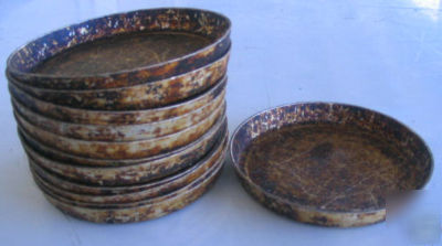 Used (lot of 12) 6 inch seasoned pans pizza bread pan