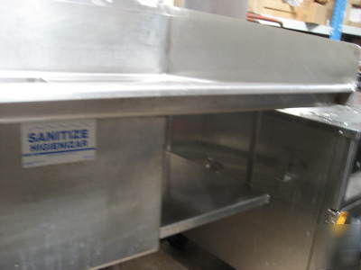 8' 3 compartment s/s sink with 2 drainboards