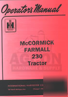 Farmall 230 tractor operators owners manual
