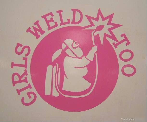 Girls weld 2 welder welding auto decal BUY1GET1FREE 