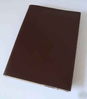 Handcrafted brown leather moleskine folio A4 cover case