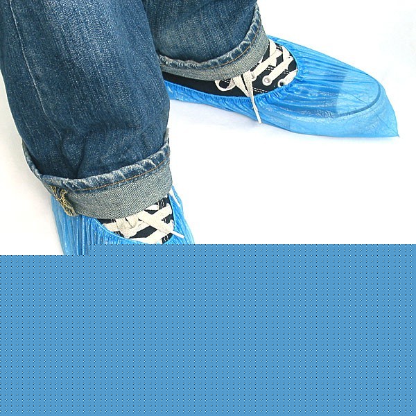 100 disposable blue plastic shoe cover/overshoe 50 pair