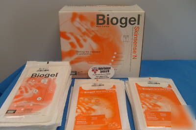 Biogel non-latex skinsense gloves lot 80 various sizes