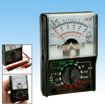 Black mini electron dc ac db ohm multimeter multitester