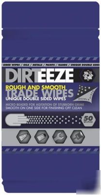 Dirteeze rough & smooth trade wipes - 50 wipes