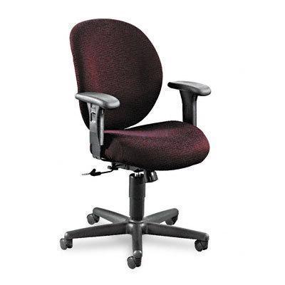 24-hour task mid-back swivel/tilt chair claret burgundy