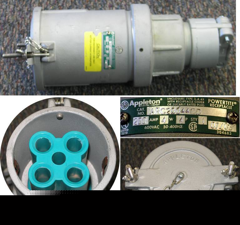 Appleton ARC20044CD 200A powertite receptacle connector