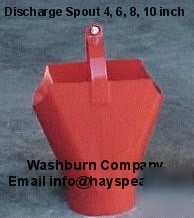 Auger utility discharge outlet spout for 8