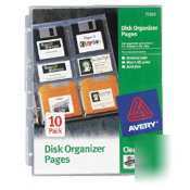 Avery-dennison clear disk organizer pages |1 pack|