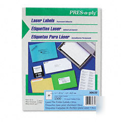 Avery pres-a-ply laser file folder labels 2/3 x 3 7/16