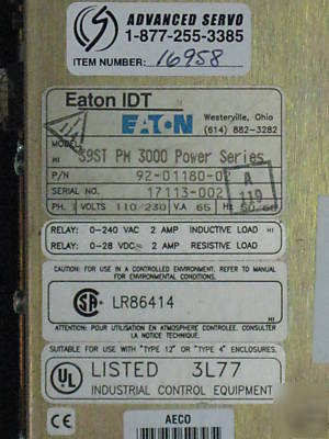 Cutler hammer panelmate eaton idt 39ST ph 3000 power se