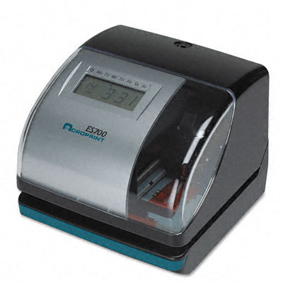 ES700 digital manual time recorder, off-white
