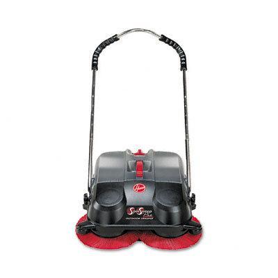 Hoover motorless outdoor sweeper; picks up grass rock